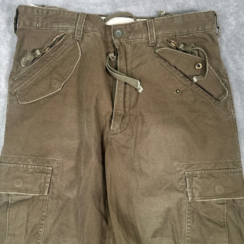 Cremiux Cargo Pants Men 33x32 Olive Green Military Tactical Fatigue Paratrooper - Picture 2 of 16